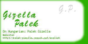 gizella palek business card